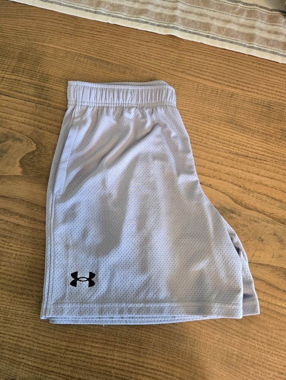 Under Armour Boys Light Grey Mesh Athletic Short